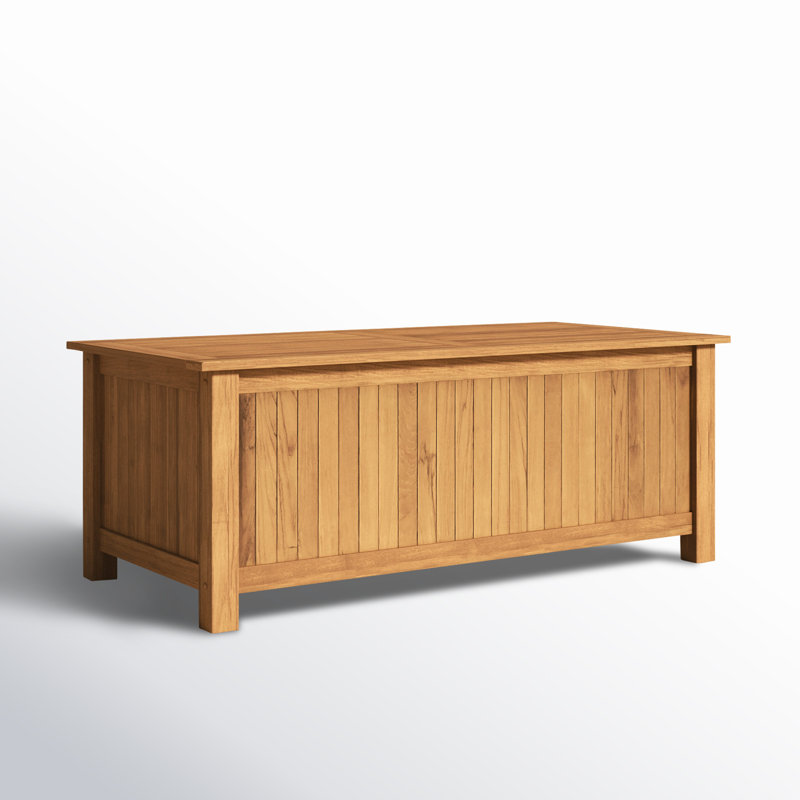 Birch Lane™ Summerton Teak Solid Wood Deck Box & Reviews | Wayfair
